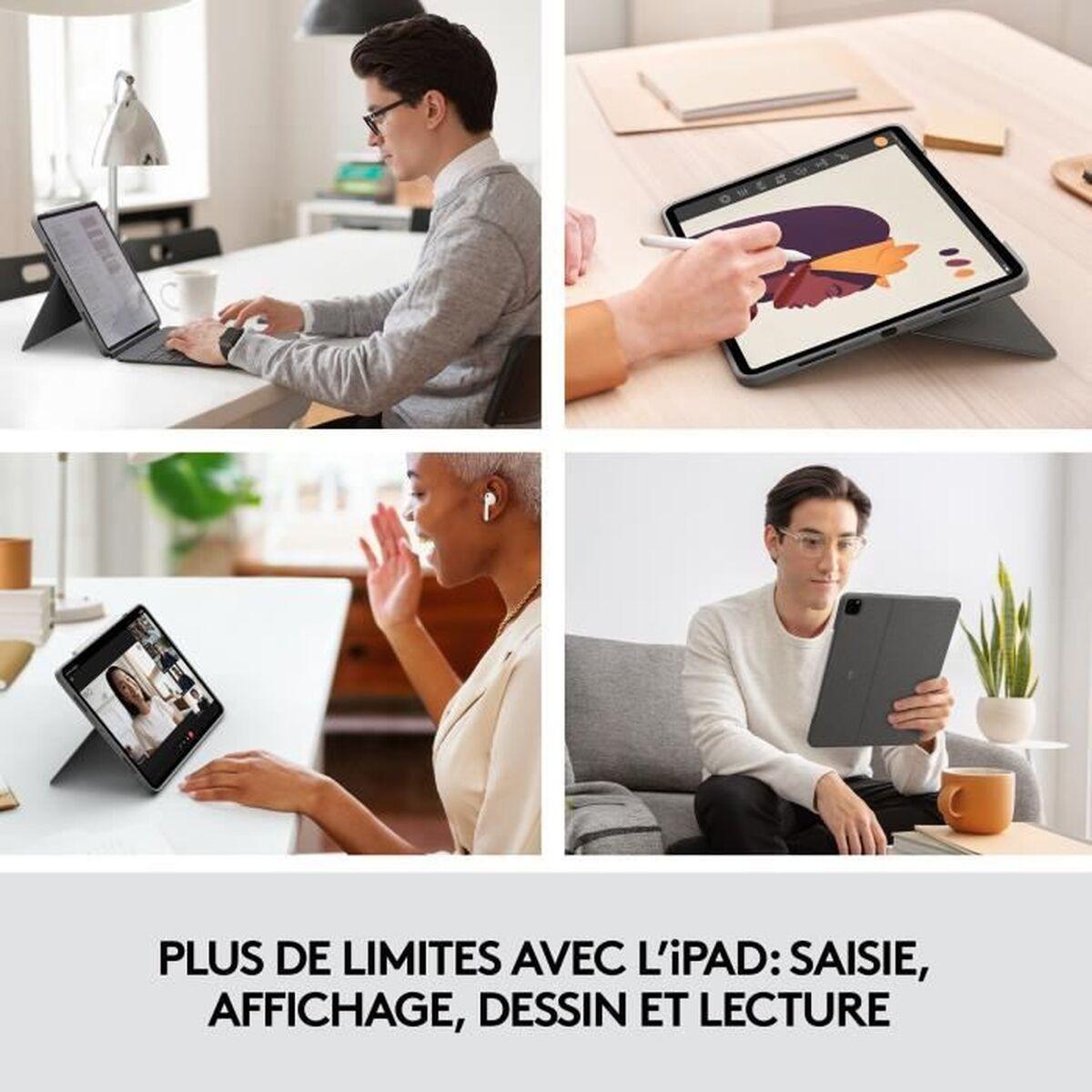 Keyboard Logitech 920-010210 Grey Spanish Qwerty AZERTY-4