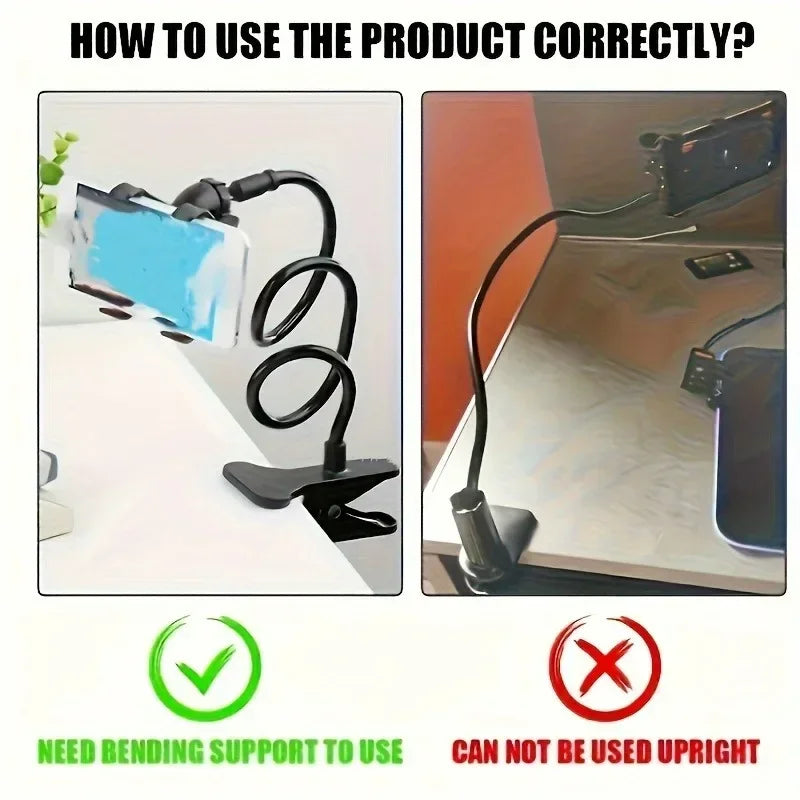 Adjustable Long Arm Phone Stand | Universal Bedside Desk Mount Holder | Fits for iPhone Samsung Xiaomi Huawei All Models REINA.