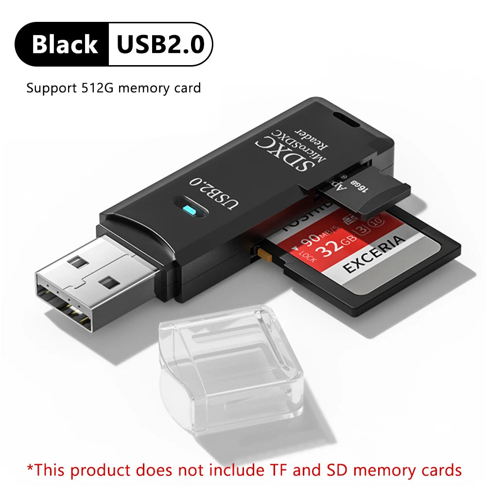 2 in 1 USB 3.0 Card Reader Micro TF sd card Reader usb adapter High Speed Cardreader TF Memory card For PC Laptop Accessories REINA.