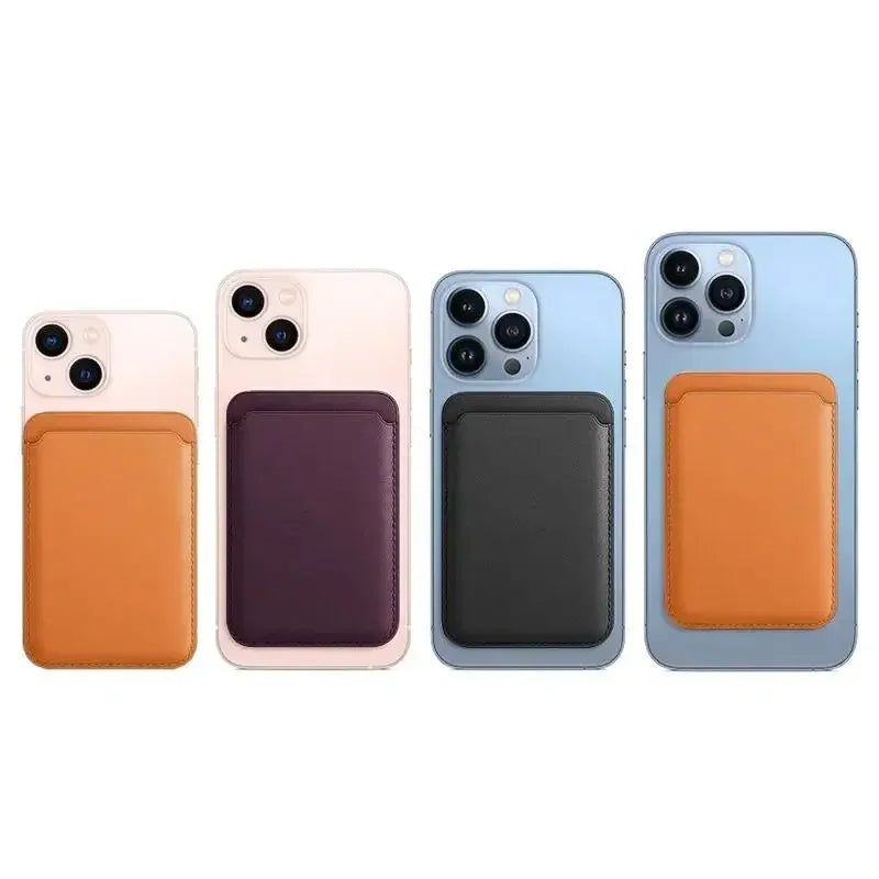 For Magsafe Magnetic Leather Wallet Case For iPhone  17 16 15 14 13 12 11 8  Samsung Huawei Card Holder with Magnet Covers REINA.