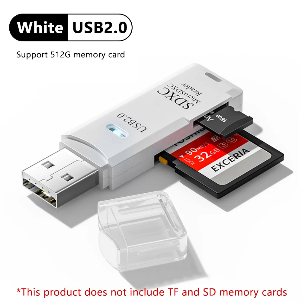 2 in 1 USB 3.0 Card Reader Micro TF sd card Reader usb adapter High Speed Cardreader TF Memory card For PC Laptop Accessories REINA.