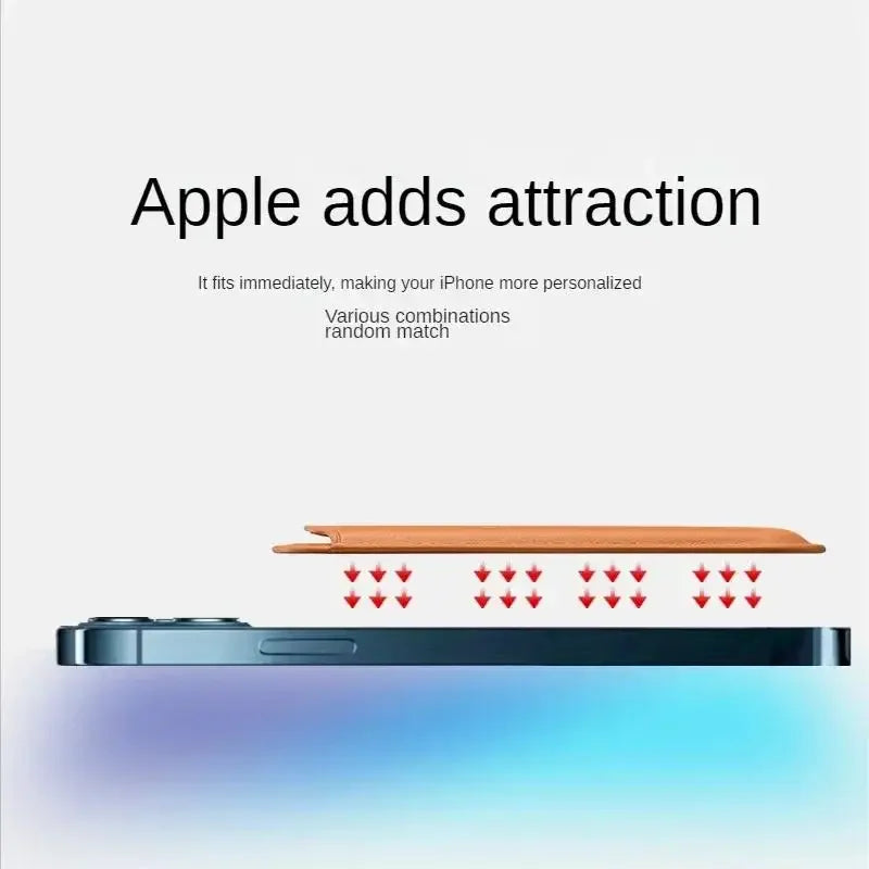 For Magsafe Magnetic Leather Wallet Case For iPhone  17 16 15 14 13 12 11 8  Samsung Huawei Card Holder with Magnet Covers REINA.