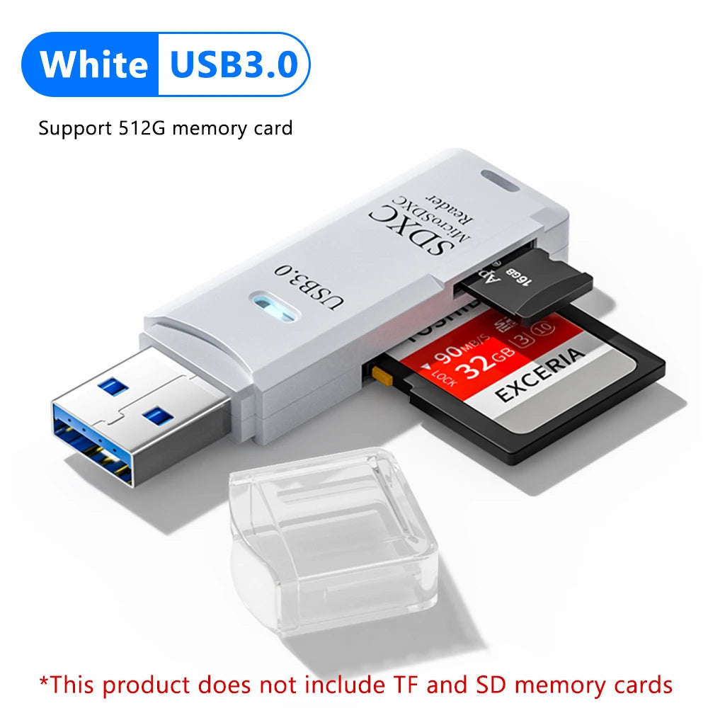 2 in 1 USB 3.0 Card Reader Micro TF sd card Reader usb adapter High Speed Cardreader TF Memory card For PC Laptop Accessories REINA.