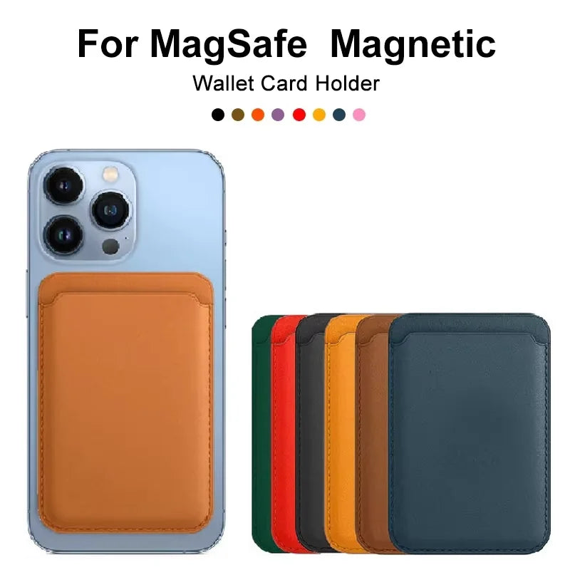 For Magsafe Magnetic Leather Wallet Case For iPhone  17 16 15 14 13 12 11 8  Samsung Huawei Card Holder with Magnet Covers REINA.
