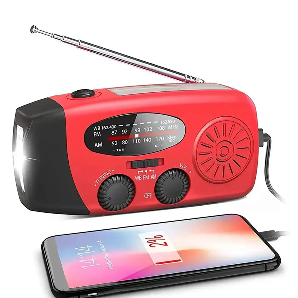 Emergency Hand-crank Solar Radio-0