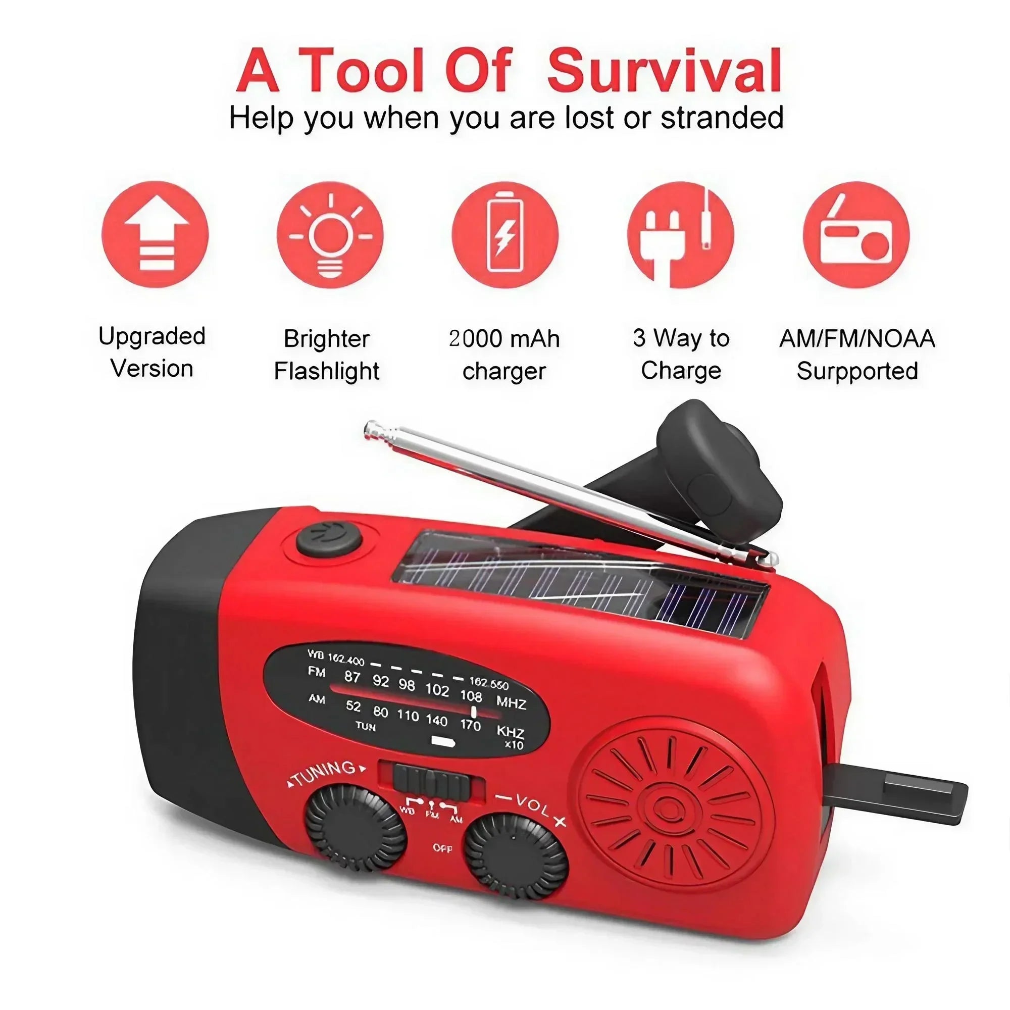 Emergency Hand-crank Solar Radio-1