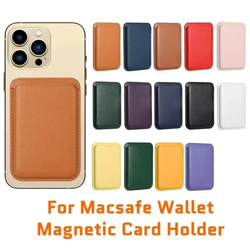 For Magsafe Magnetic Leather Wallet Case For iPhone  17 16 15 14 13 12 11 8  Samsung Huawei Card Holder with Magnet Covers REINA.