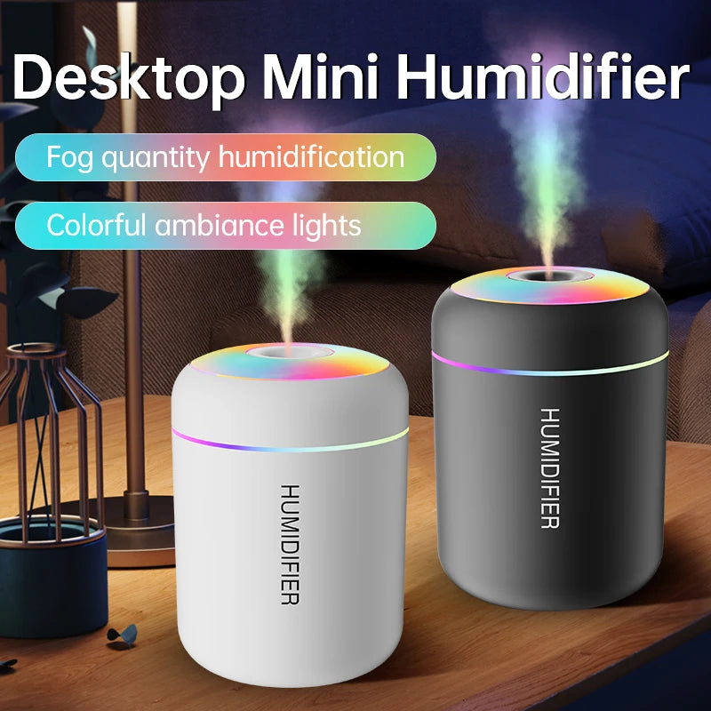 180ML Mini Air Humidifier USB Electric Aroma Diffuser Essential Oil Purifier Aromatherapy Mist Maker Lights For Car Home Bedroom REINA.