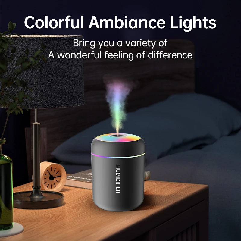 180ML Mini Air Humidifier USB Electric Aroma Diffuser Essential Oil Purifier Aromatherapy Mist Maker Lights For Car Home Bedroom REINA.