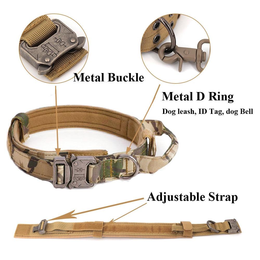 Dog Collar Military Dog Harness And Leash Set REINA.