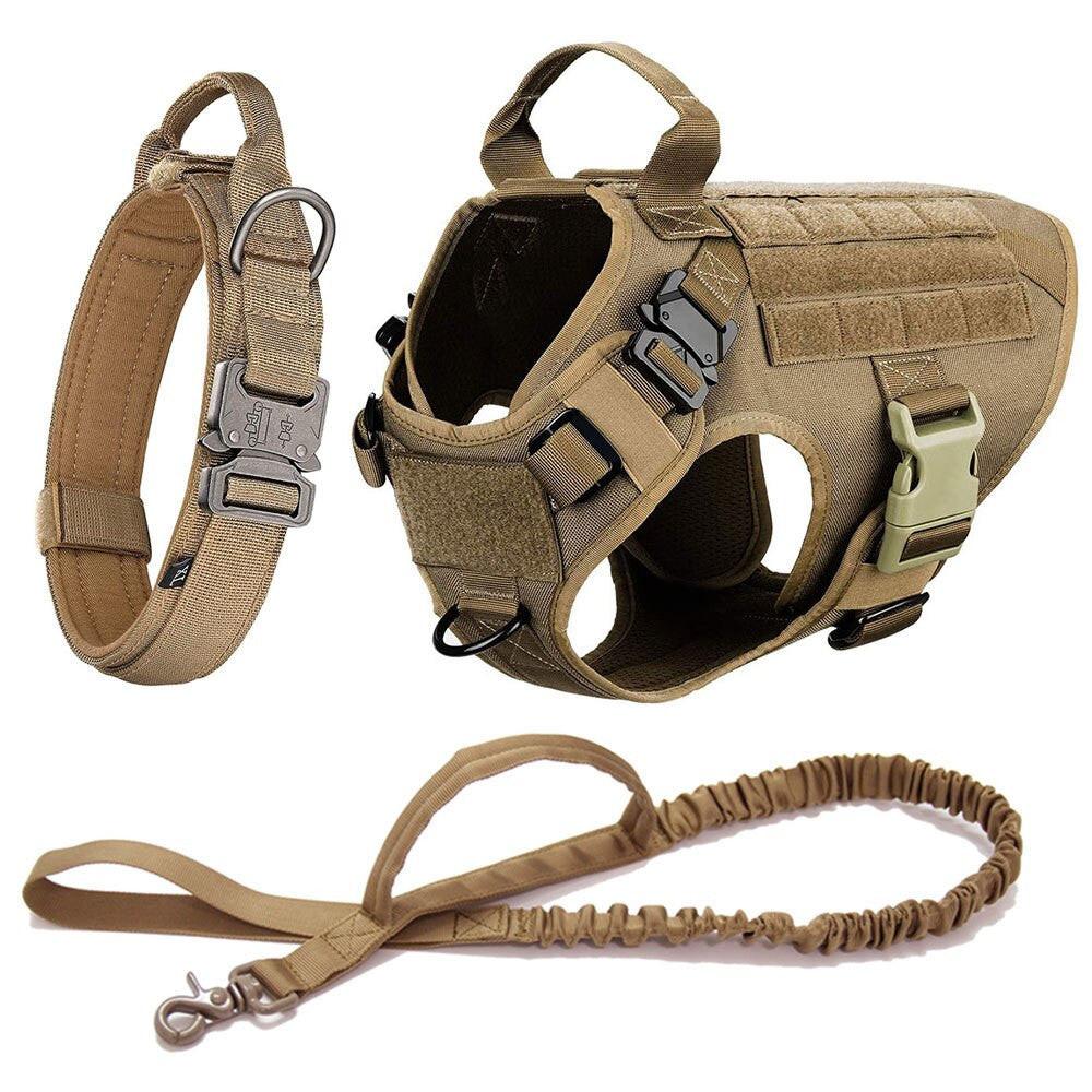 Dog Collar Military Dog Harness And Leash Set REINA.
