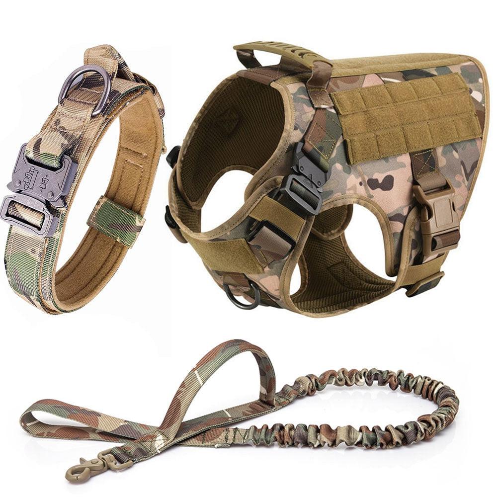 Dog Collar Military Dog Harness And Leash Set REINA.