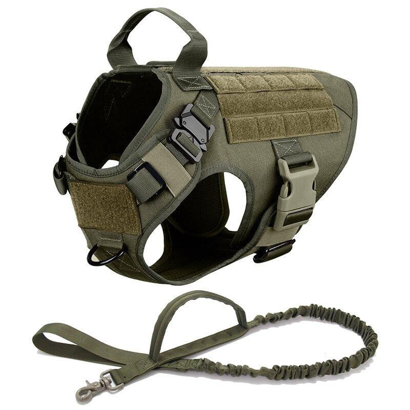 Dog Collar Military Dog Harness And Leash Set REINA.
