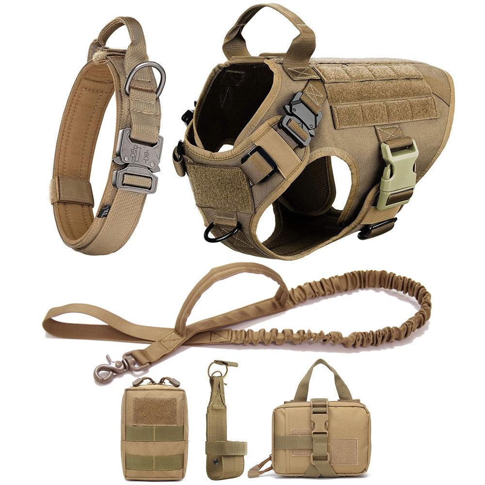 Dog Collar Military Dog Harness And Leash Set REINA.