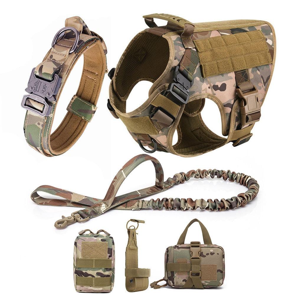 Dog Collar Military Dog Harness And Leash Set REINA.
