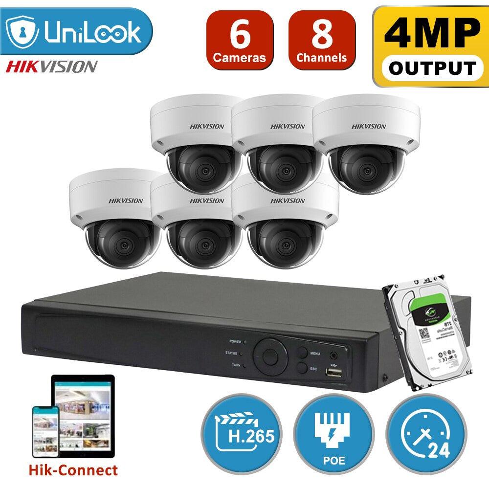 Hikvision CCTV Camera System 4MP POE IP Outdoor Camera 30m IR 8CH H.265+ NVR REINA.