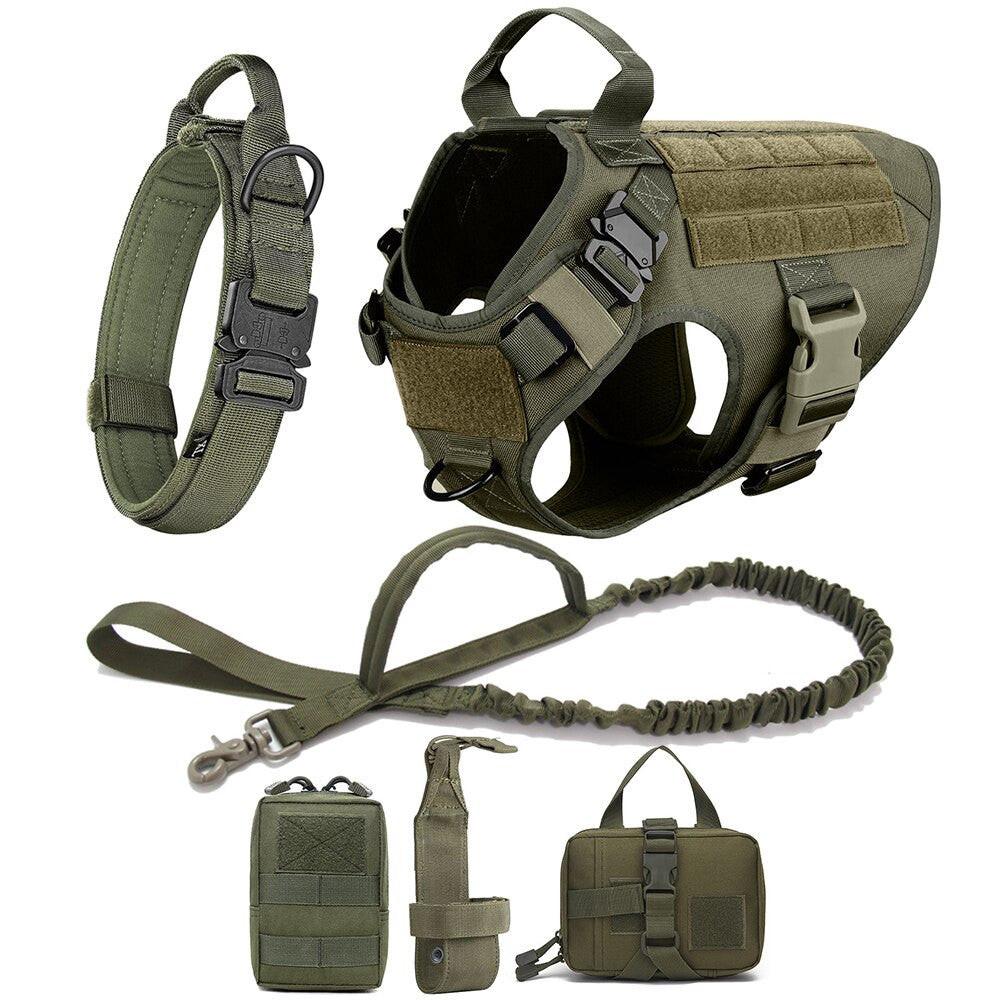 Dog Collar Military Dog Harness And Leash Set REINA.