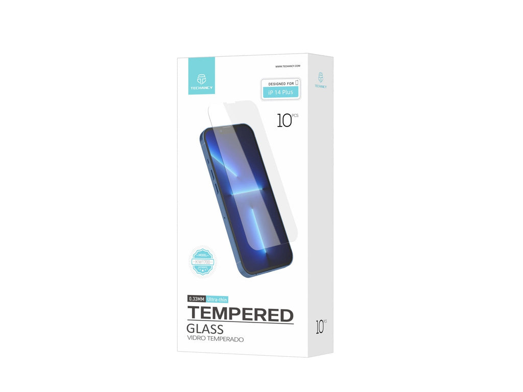 Techancy Película de Vidro Temperado  para iPhone 14 Pro KW1700 , 0.33MM, Anti-riscos, Alta Transparência, Fácil Aplicação REINA.