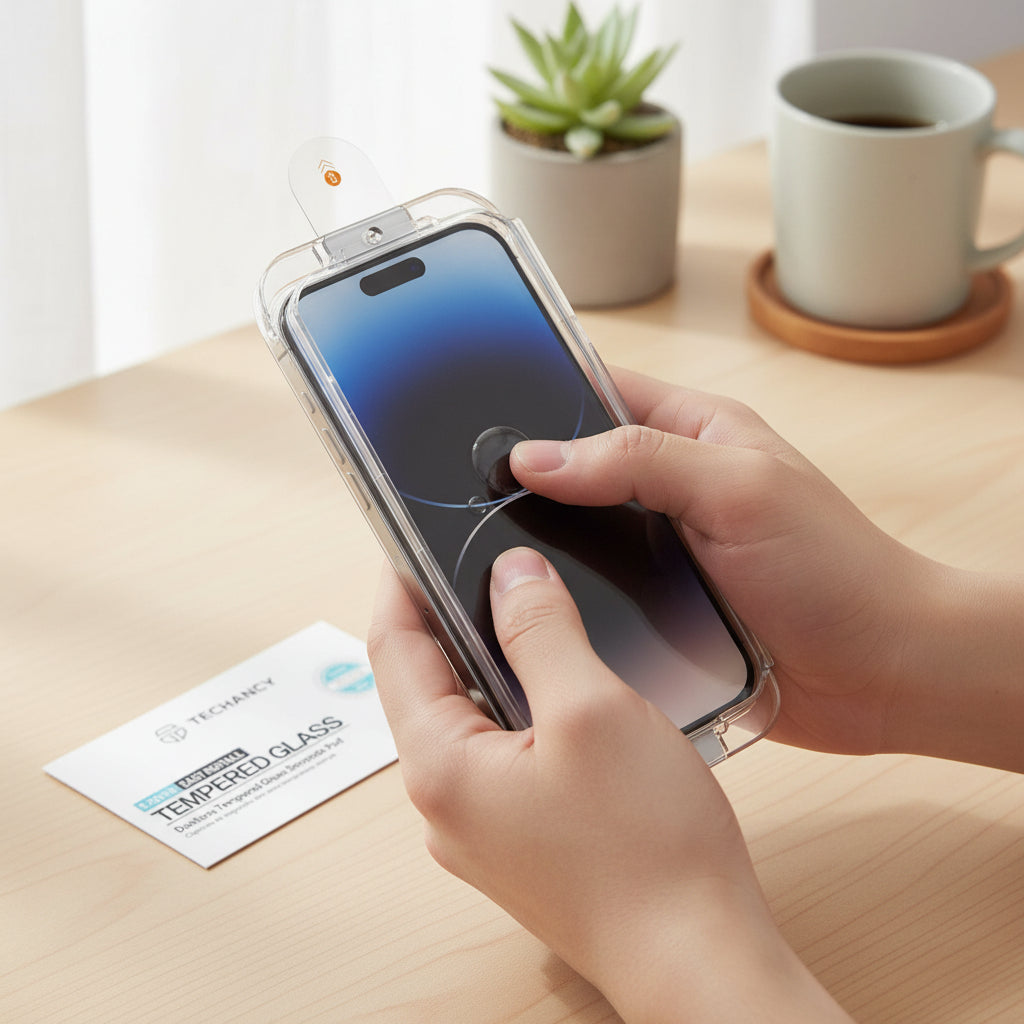 Techancy Protetor De Ecrã De Vidro Temperado KS2202, Compatível Com O Iphone 16, Fornecido Com Caixa De Instalação Rápida REINA.