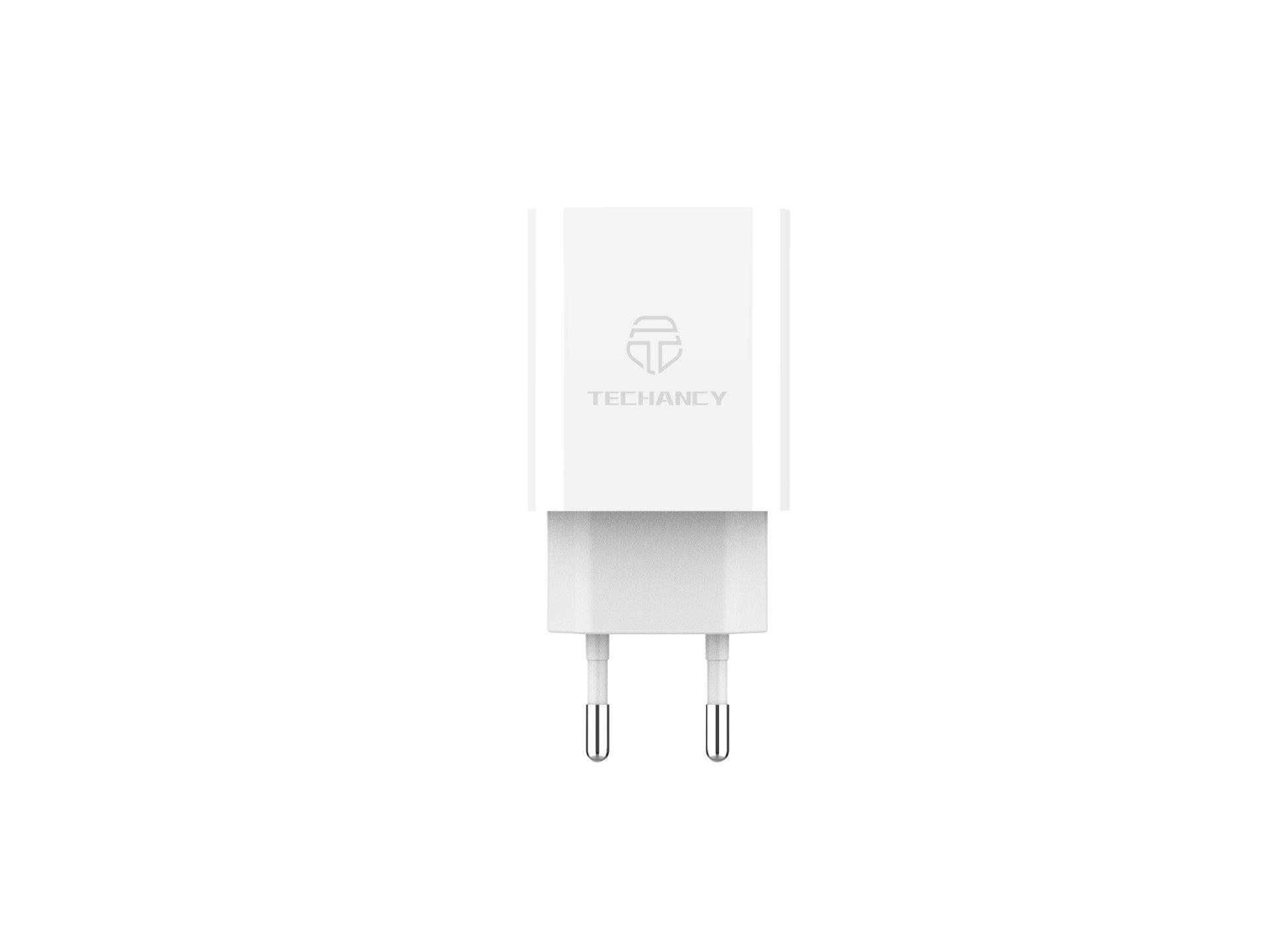 Techancy Carregador De Parede Pd Branco TA2807, Carregamento Rápido 3.4A Pd20W, Alimentação Inteligente Para Telemóvel-0