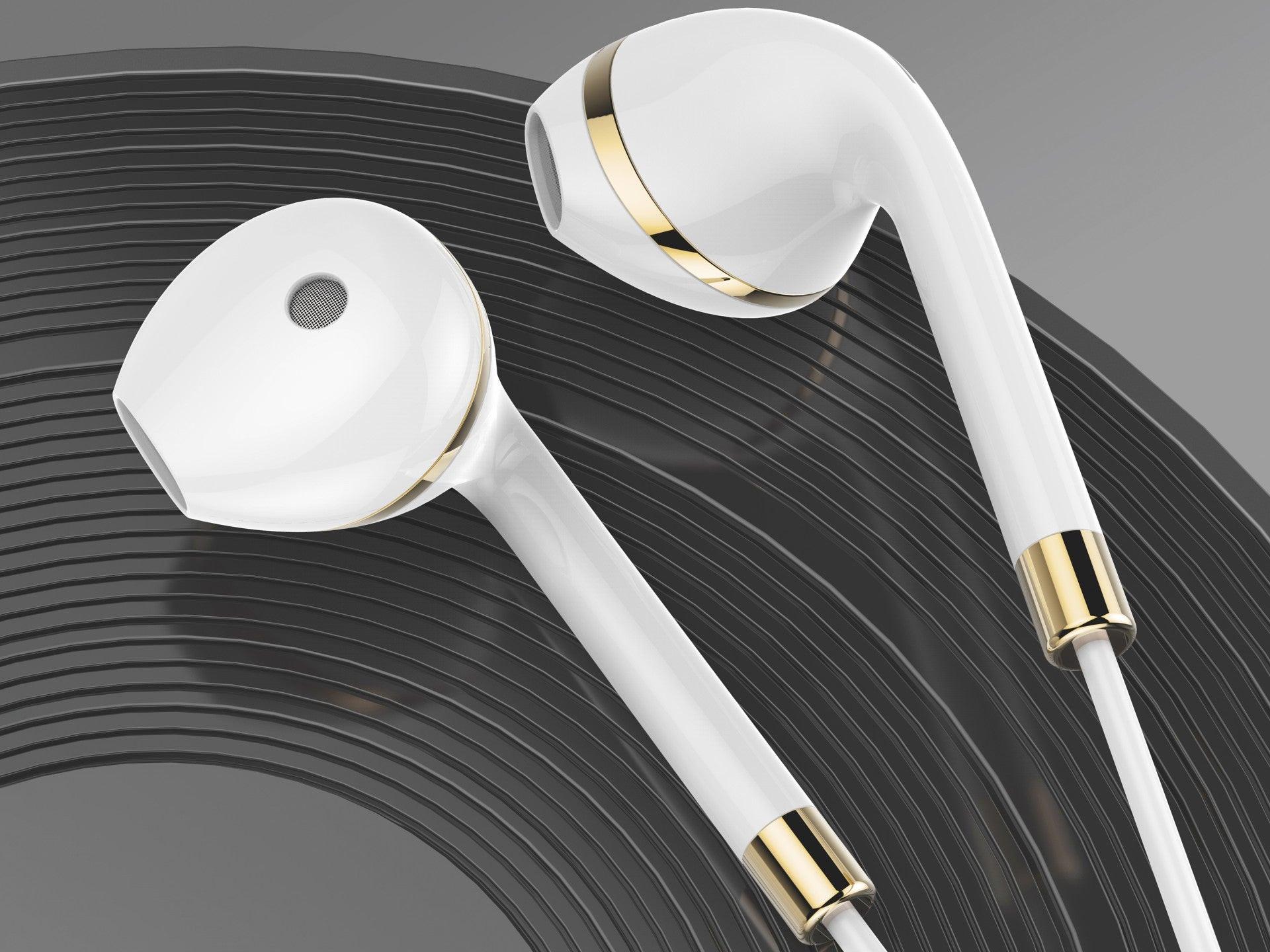 Techancy Fone de ouvido com fio TD8023, plugue 3,5 mm, controle no fio, microfone HD, cabo 1,2m-1