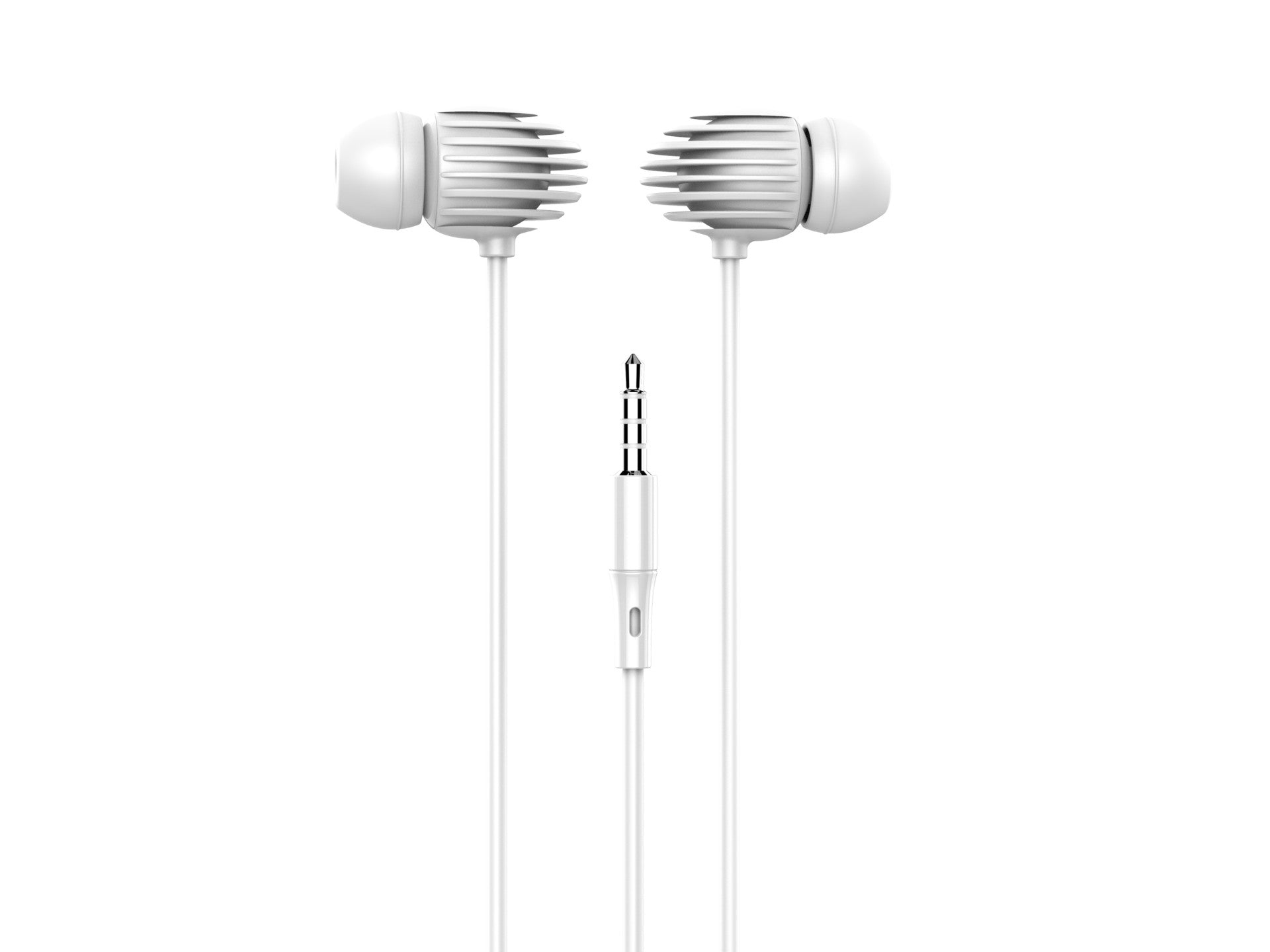 Techancy Auricular Com Fio Branco TD8044, 3,5 Mm Para Conversação Com Microfone, Compatível Com Som Estéreo Para Jogos REINA.