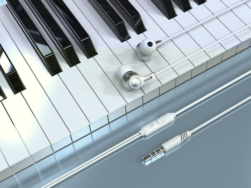 Techancy Auscultadores Intra-Auriculares De 3,5 Mm Brancos De 1,2 M TD8087, Som Estéreo Surround, Experiência Premium.-3